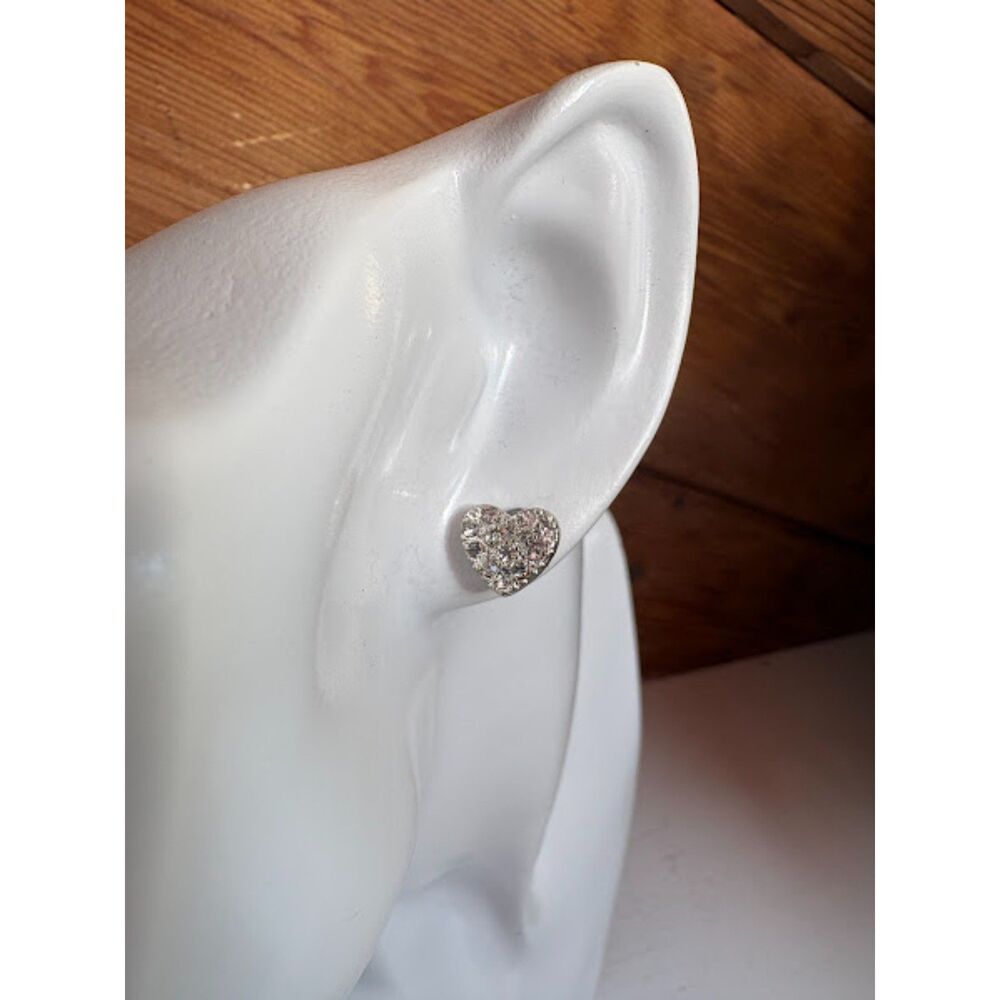 Pavé Heart Earrings NWT